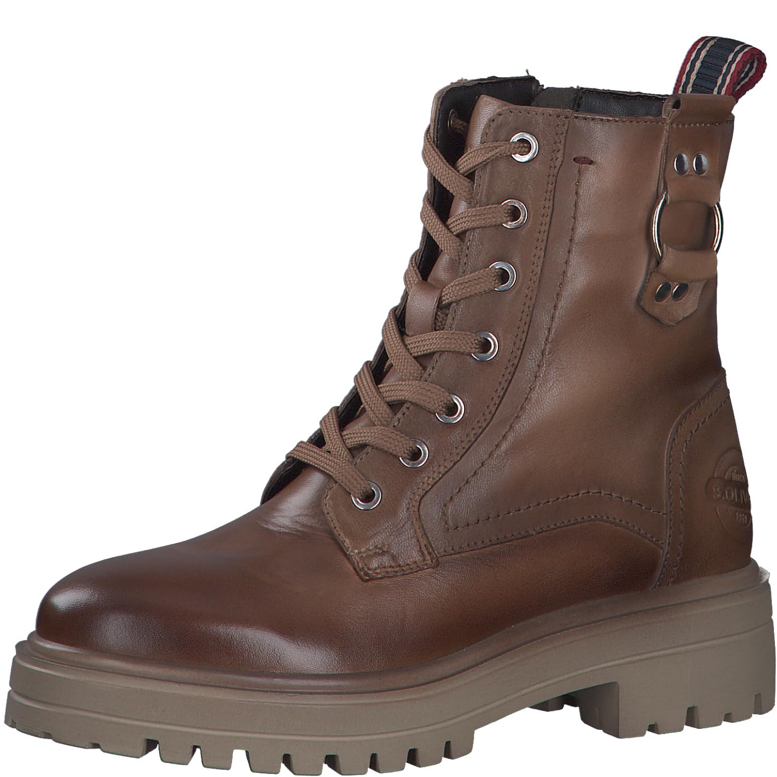 s.Oliver Women's Leather Zip Up Ankle Boots, cappuccino, 6 UK