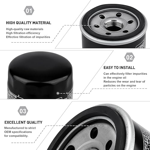 Miniatura 3 de Filtro de aceite para Yamaha Raptor 660 YFM660R 2001-2005 Grizzly 700 YFM700 YFM700F 2017-2018 Kodiak 700 YFM700K 2016-2018 V-Star 1300 XVS13000