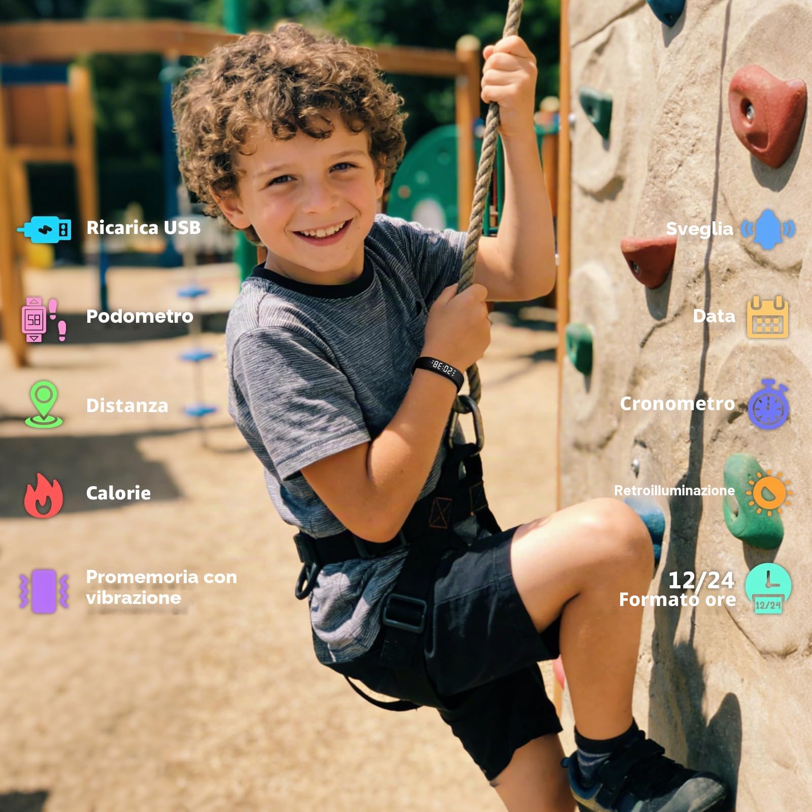 Timever Orologio Digitale Bambini con Contapassi,3 Sveglia,Cronometro,Luce,Data-Orologio per Ragazzi e Ragazze Senza App e Telefono con Cinturino in Silicone