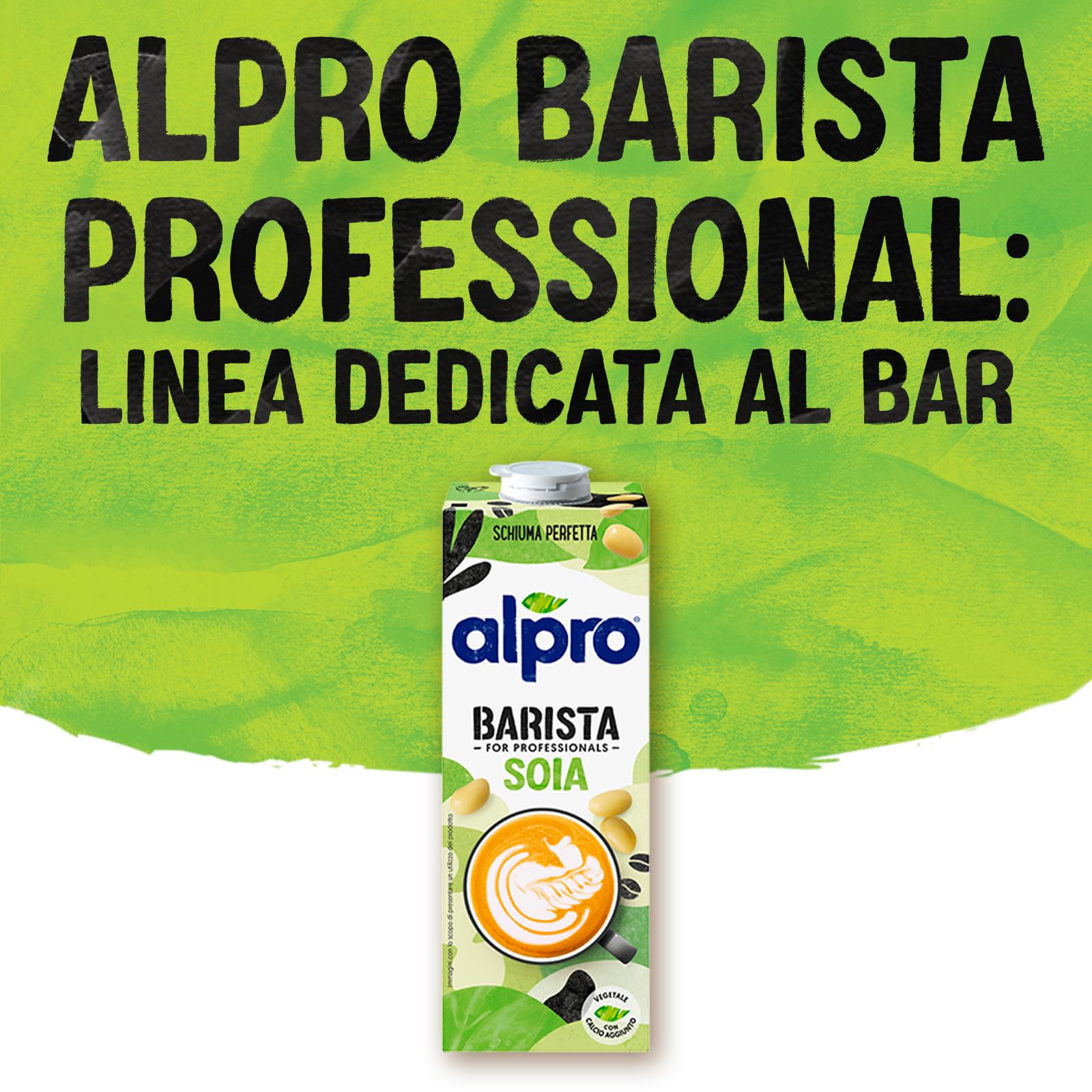 ALPRO BARISTA PROFESSIONNEL Boisson au soja pour de délicieuses créations de bar 100% végétales (8 paquets x 1 litre)