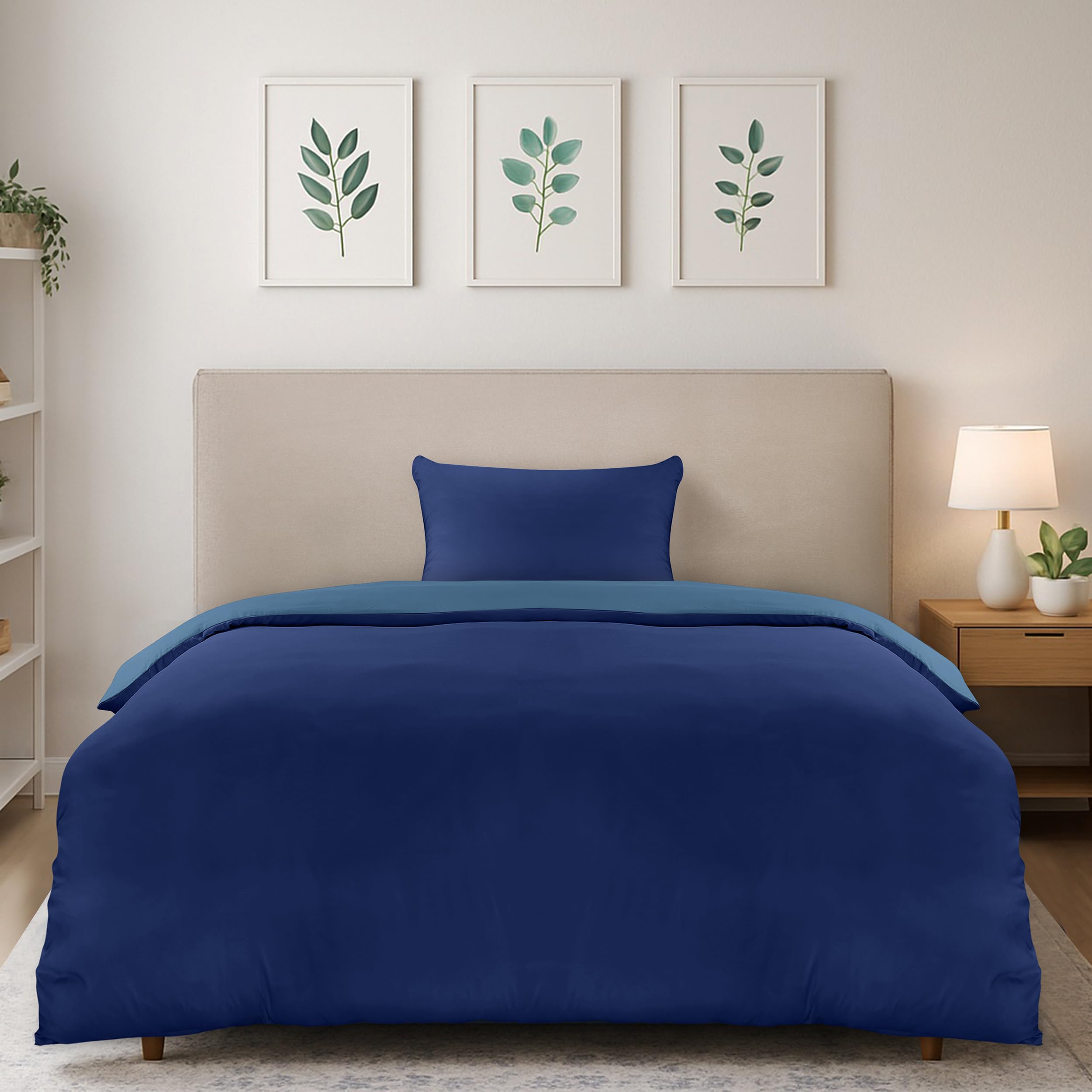 Utopia Bedding Navy/Light Blue Single Duvet Cover Set - Pack Of 10,