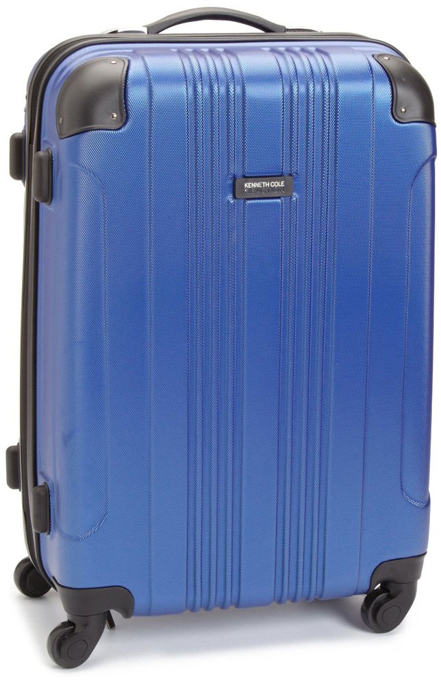 Plastic Out of Bounds 24" Hardside 4-Spinner Wheels Checked Luggage Suitcase, Cobalt Blue, 66 Centimeters-image-0