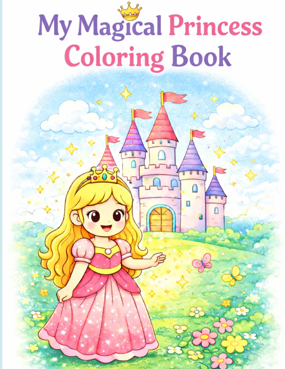 My Magical Princess Coloring Book: Fun Princess, Castle & Fairytale Coloring Pages for Kids Ages 3-7 | Cute Princess Adventures with Castles, Horses, Unicorns & Magic (Kids Zone)