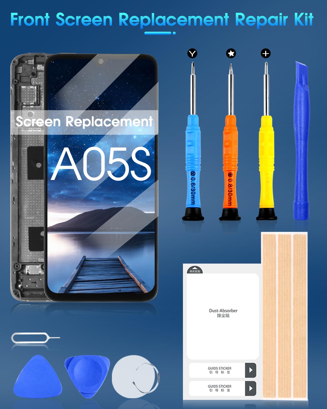 Écran LCD Samsung Galaxy A05s SM-A057G SM-A057M SM-A057F Remplacement Tactile Numériseur Noir Cadre 6,7"