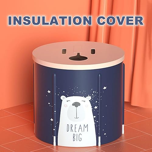 Miniatura 4 de Bañera portátil para adultos plegable no inflable con cubierta, adecuada para ducha pequeña, spa para adultos, baño familiar