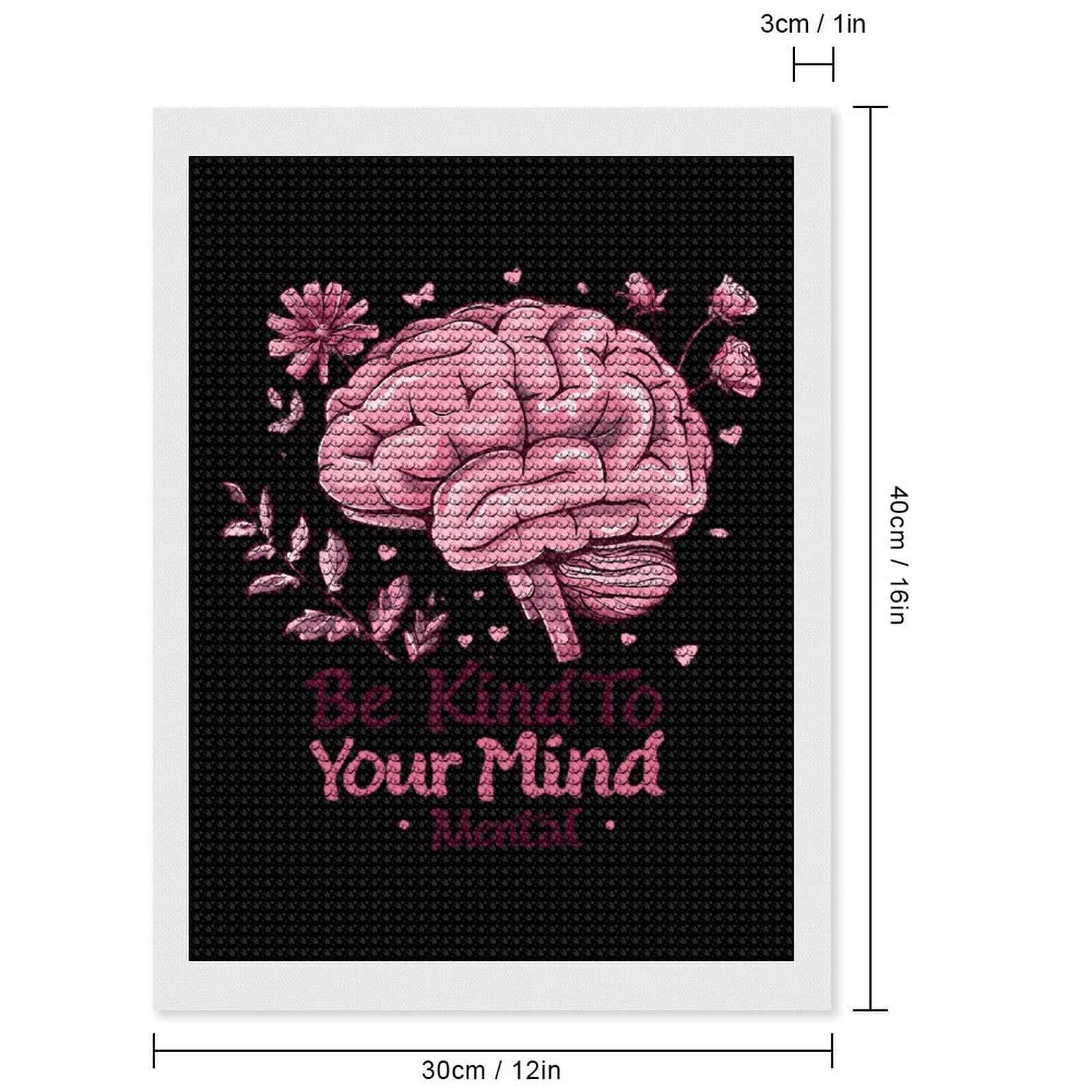 Be Kind to Your Mind Mental Health Matters Awareness Diamond Painting Kits for Adults Full Round Dril Diamond Art for Home Wall Decor 12
