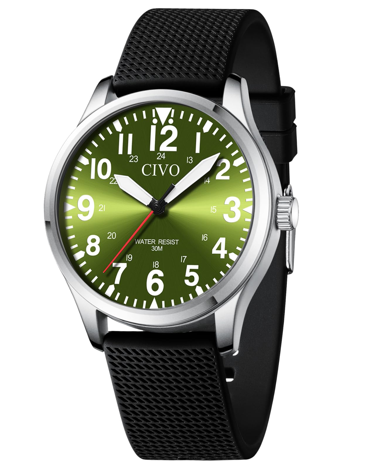 CIVOWatches Mens Big Numbers Easy Read Analogue Quartz Watch Fashion Sports Boys Man