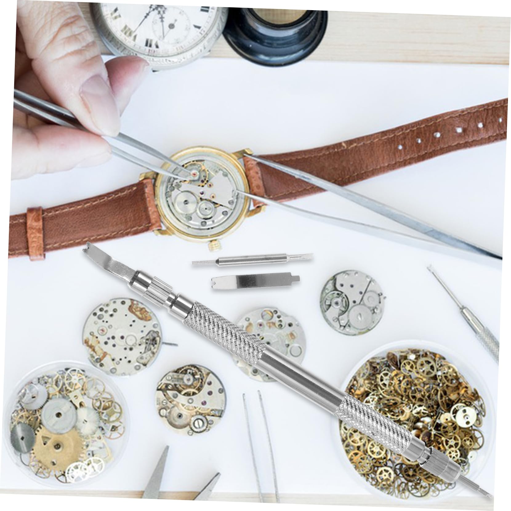 2 Juegos Juego De Herramientas para Reparar Relojes. Removedor Universal De Eslabones De Reloj Ver Herramientas De Eliminación De Enlaces Paño Alfiler Correa