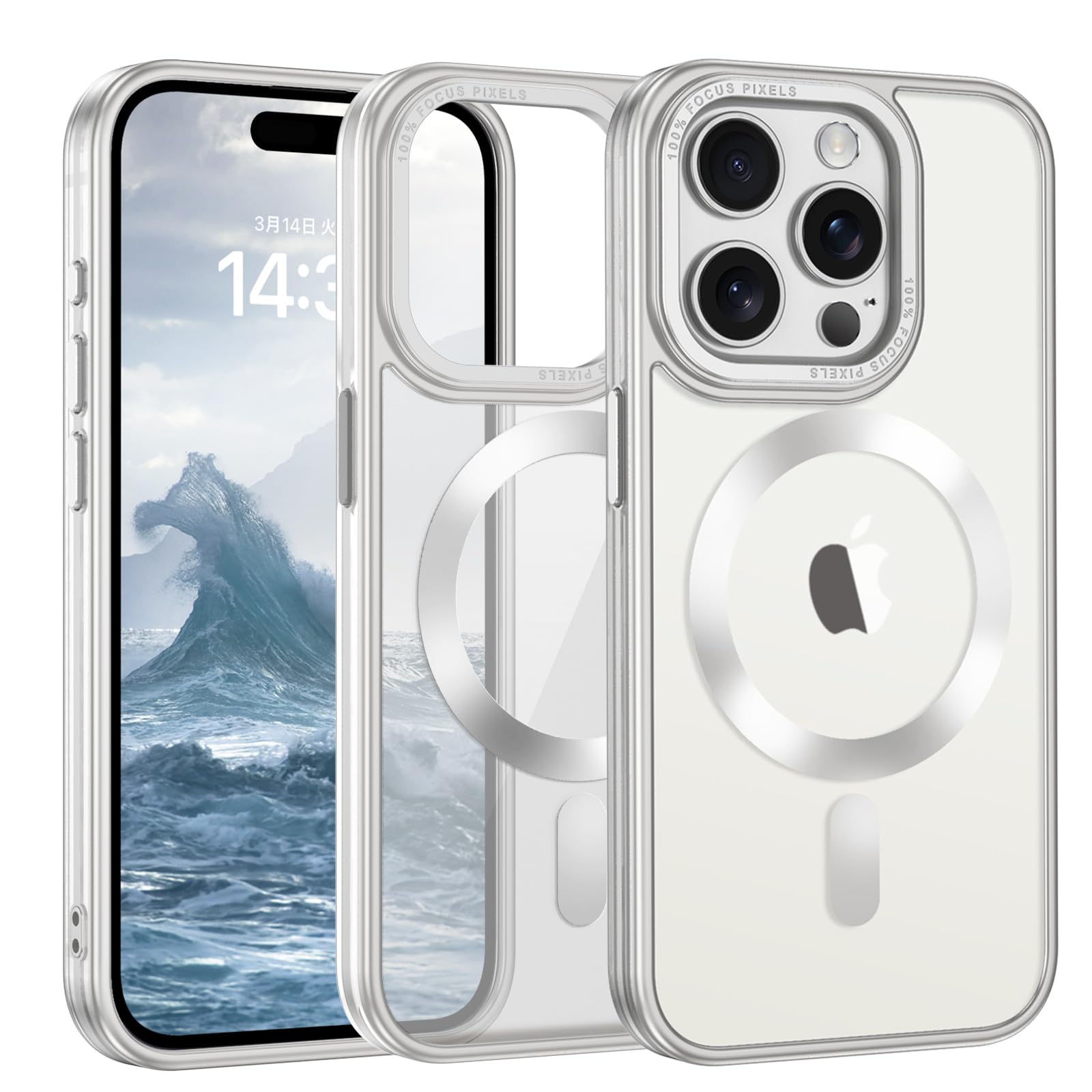 iPhone 15PIusケース マグセーフ 対応 半透明 マグネット Amazon.co.jp: GUAGUA iPhone 15 Pro ケース MagSafe対応 半透明