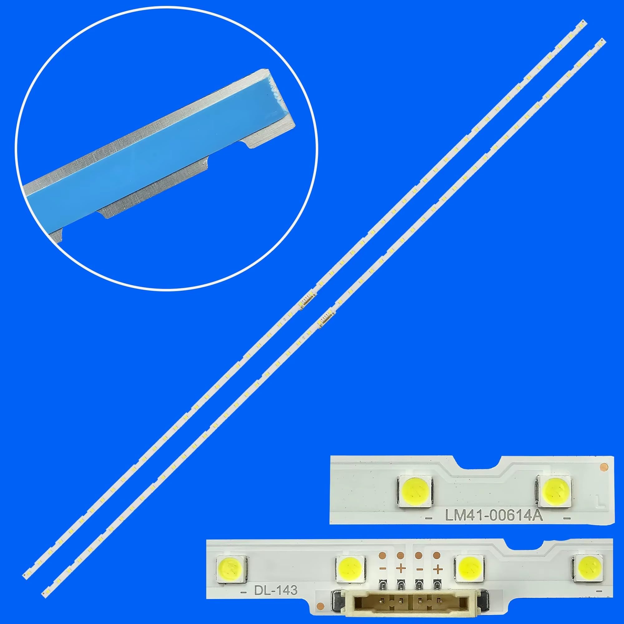 Generico kit 2 barre LED RETROILLUMINAZIONE compatibili con tv 65" samsung UN65NU6070 UN65NU6080 UE65NU7090U UE65NU7100 - ricambio premium con biadesivo