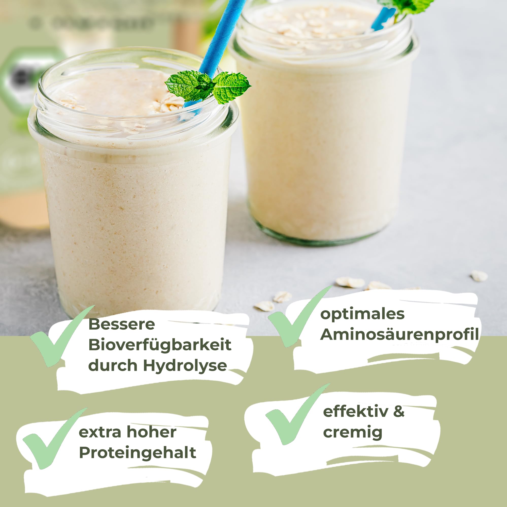 HANS Brainfood 90% Bio ULTRA fermentiertes Erbsenprotein Pulver cremig 1kg neutral - Veganes Proteinpulver cremig Mit Optimalem Aminosäurenprofil & Gut löslich - Bio Protein Pulver (1000g)