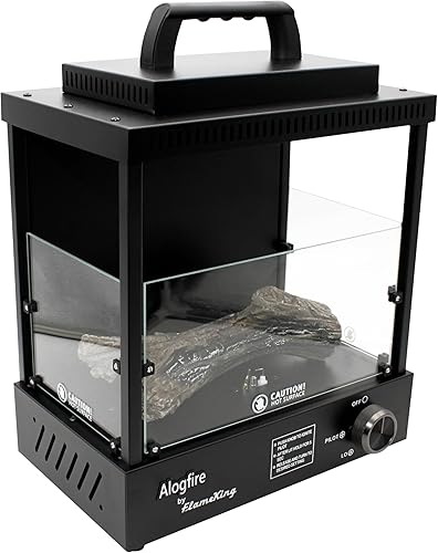 Miniatura 10 de Flame King ALOGFIRE - Calentador de chimenea de propano, llamas bailarinas limpias y sin humo, uso en interiores y exteriores, para campistas,