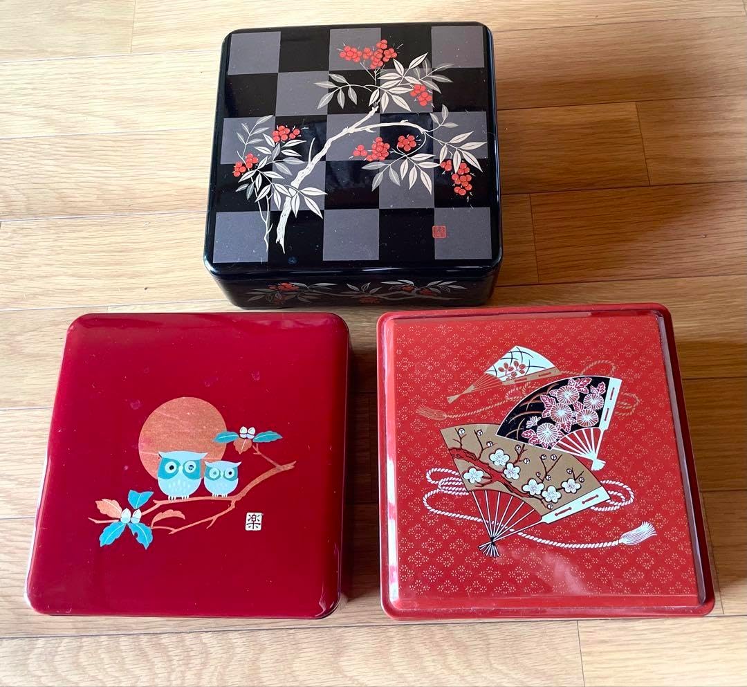 会津塗 漆器 重箱 二段 フクロウ