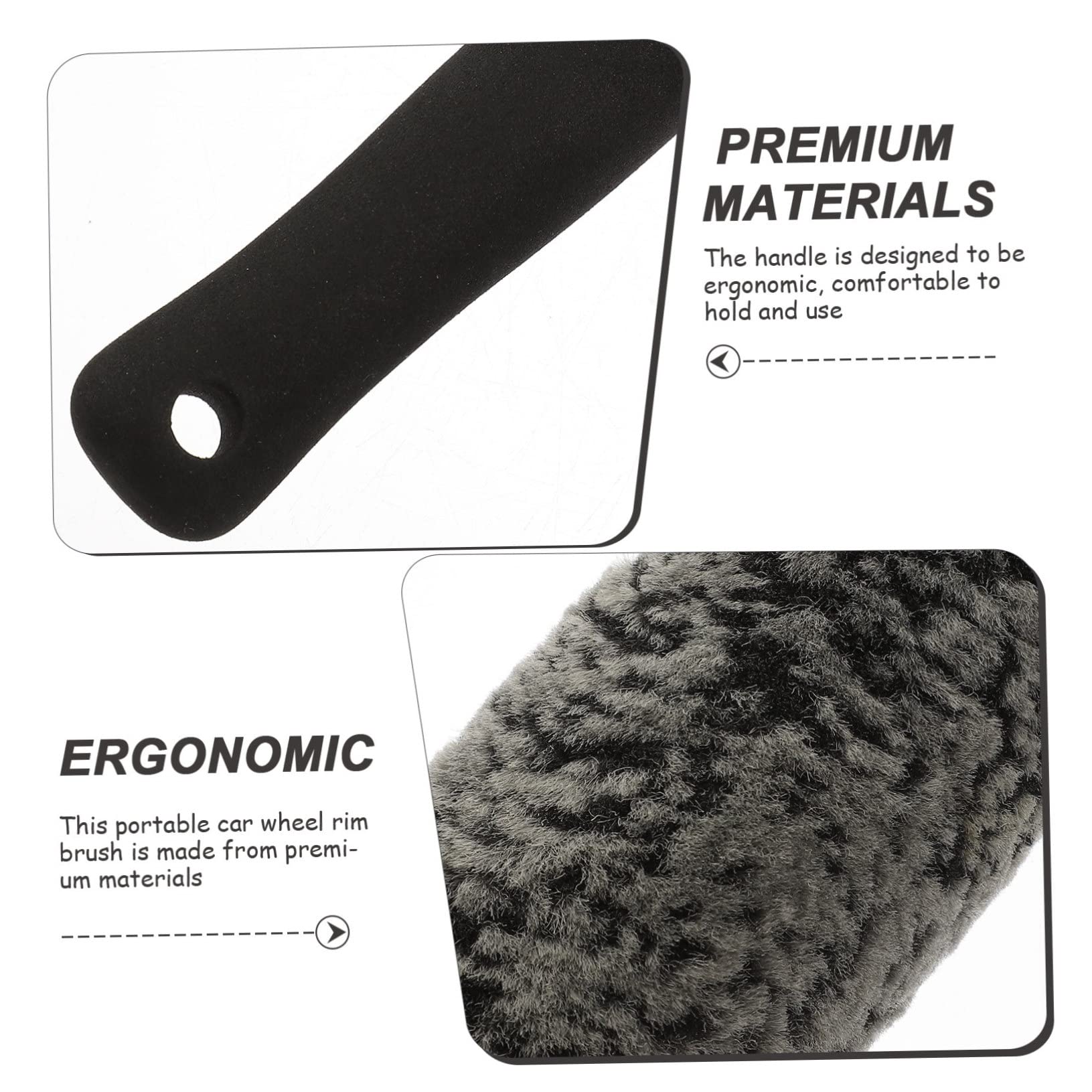 4kawałki Sztuk Szczotek Do Czyszczenia Kół Samochodowych z Długim Uchwytem Szczotki Do Felg i Trudno Dostępnych Miejsc Ergonomiczny Design Lekka i Praktyczna Konstrukcja