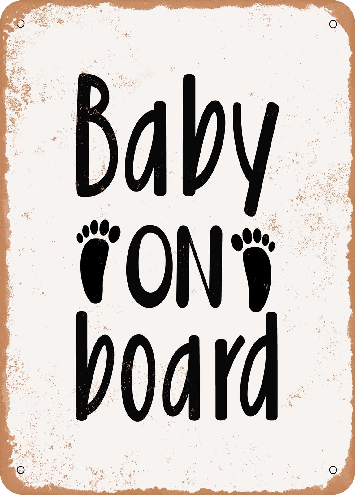 Metal Sign - Baby On Board - 2 - Vintage Look home decor
