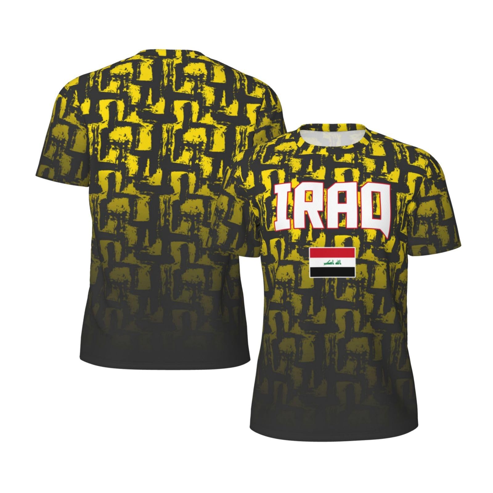DABOYOZHZH Iraq Flag Cool Iraqans (122) Sports Jersey Mesh T-Shirt 3D Print for Running Cycling Soccer Tennis Fitness Climbing Shirts