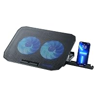 NK Laptop Cooler Stand - Ventola per computer portatili da 12 a 17 pollici con 5 supporti