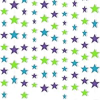Vista 9 de Guirnalda de estrellas de papel con purpurina, 130 pies de largo, decoración colgante para graduación de clase de 2022, felicitaciones, graduación