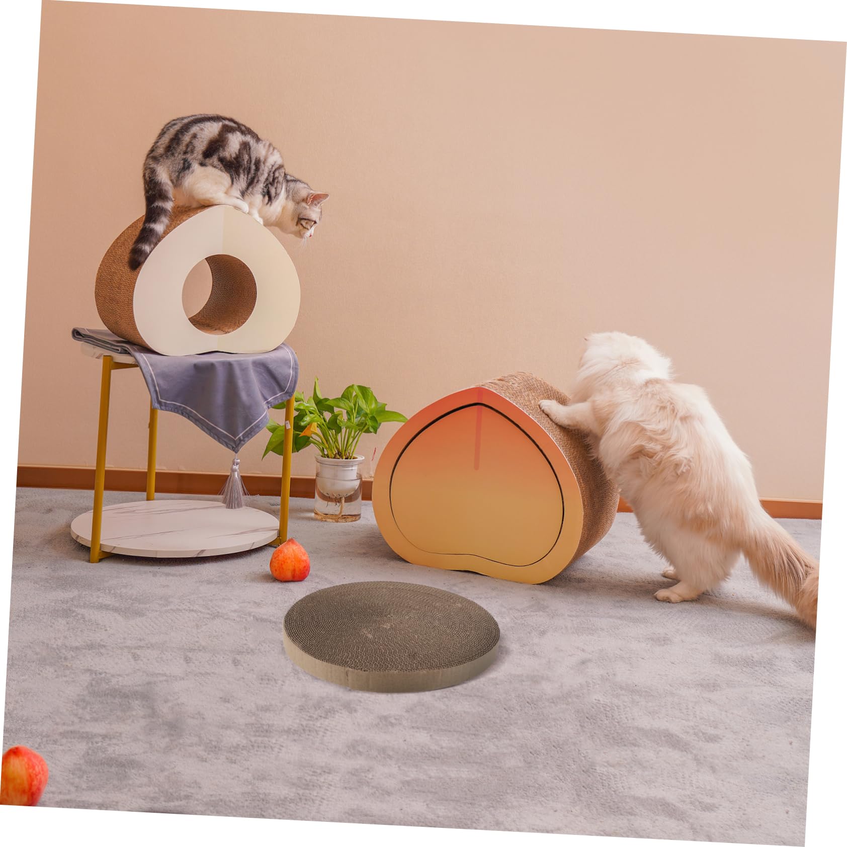 minkissy 3 Piezas de Repuesto Corrugado núcleo de cartón rascador para Gatos Almohadilla para rascar Gatitos Juguetes interactivos rascador de Gato cartón Almohadilla de Repuesto para Gatos Cama de