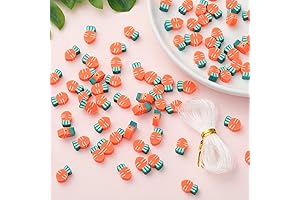 100-Count Easter-Themed Clay Beads for Jewelry Design and Decorations