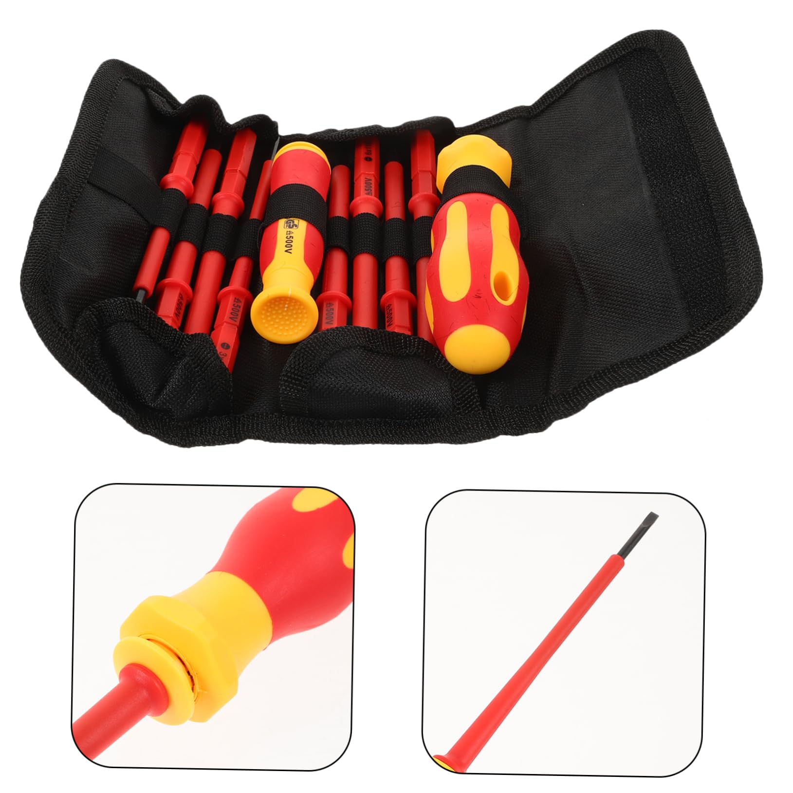Lurrose 5 Set Set Di Cacciavite Isolato Kit Di Strumenti Kit Cacciavite Per Elettricista Testa Piatta Elettrico Di Cacciaviti Per Elettricisti Attrezzo Utensili Pp