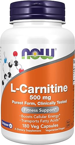 Now Foods L-Carnitina 500 mg 180 Cápsulas