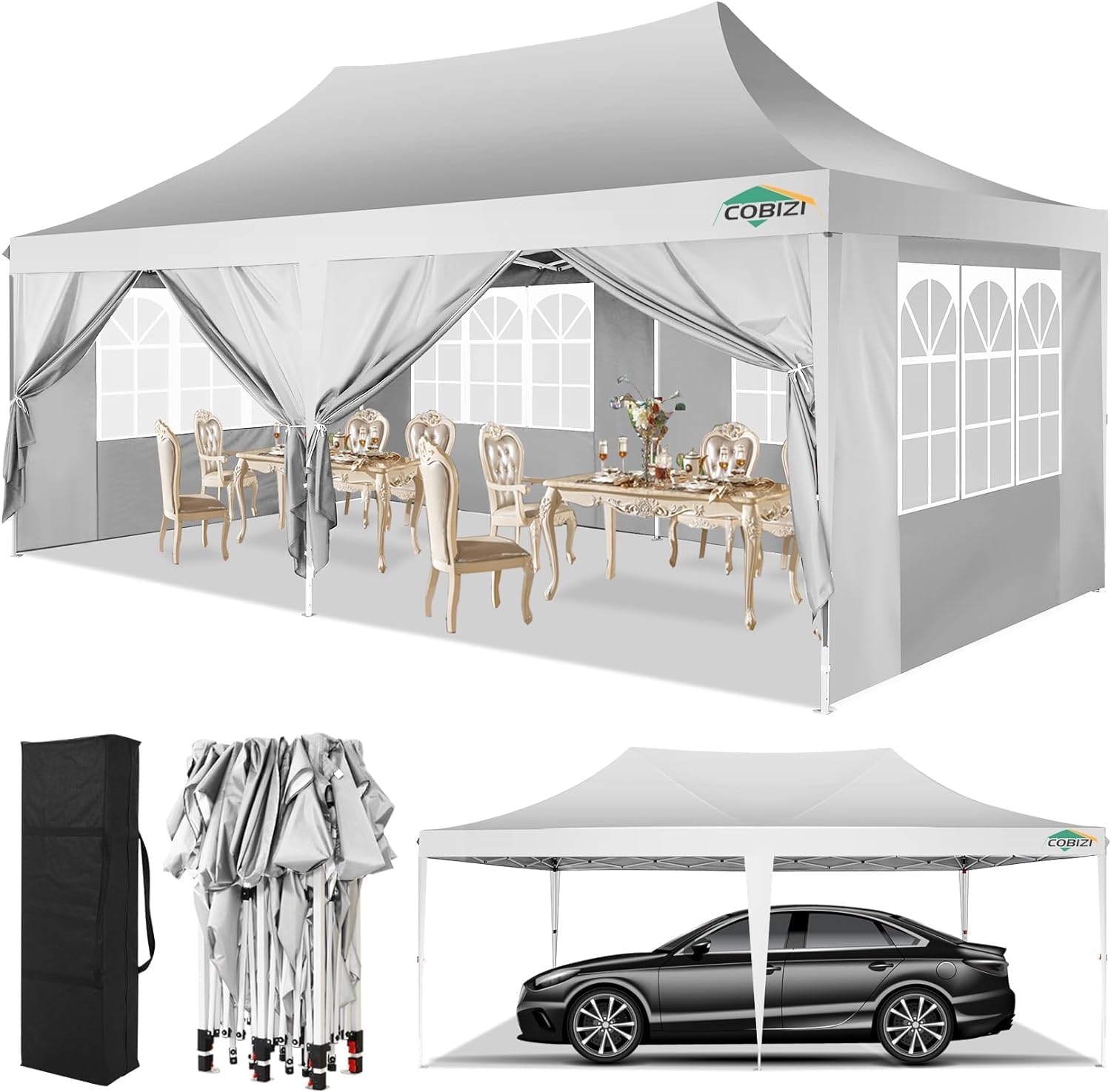 Amazon.de Pavillon 3x6m, Faltpavillon 3x6 Wasserdicht Stabil