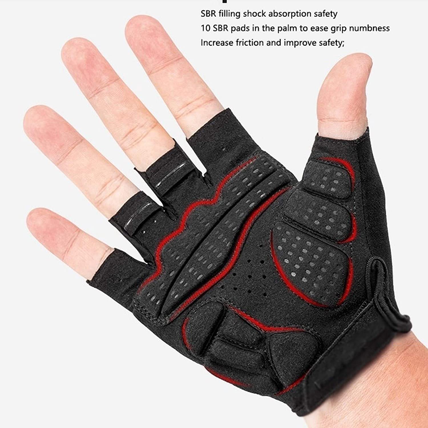 IRYZE Guantes Deportivos Guantes De Ciclismo De Medio Dedo para Bicicleta, Guantes Deportivos para MTB, Material Suave para Exteriores Hombre y Mujer