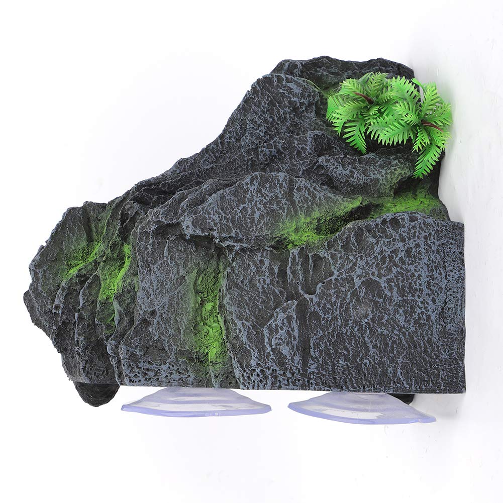 Plataforma de Escalada de Tortugas Puente de Resina Adornos de Acuario Simulación Artificial Tortuga Escalada Terraza Escalera Cueva para pecera Paisaje Evasión de Reptiles