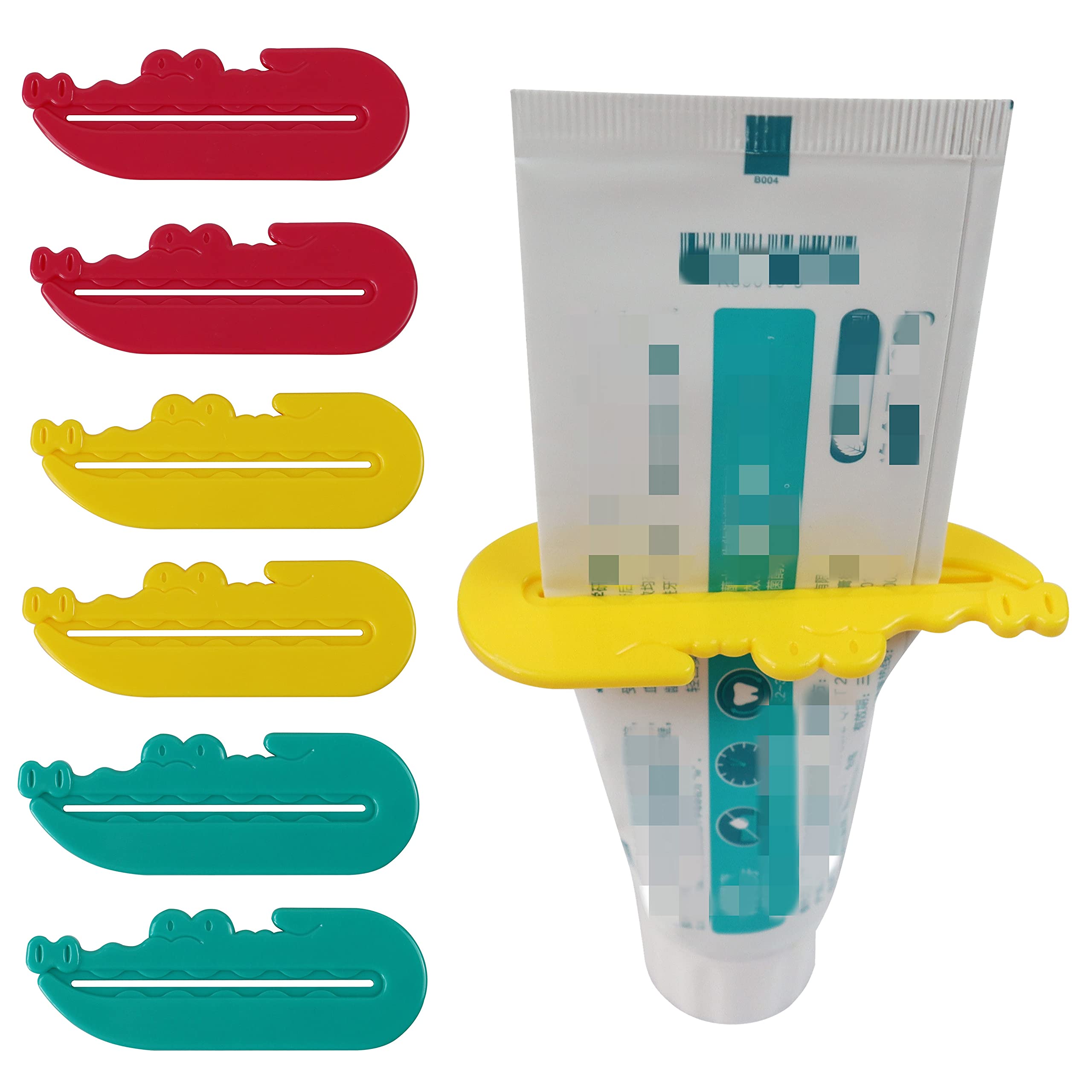 EIKS 6 Packs Tube Squeezer Clips for Toothpaste, Hair Salon, Hand Cream, Paint Tube, Cosmetics, Easy Press & Reduces Waste