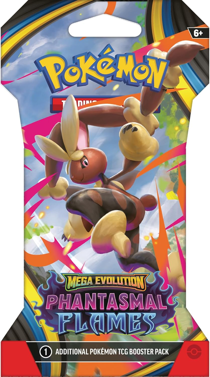 Pokemon TCG: Mega Evolution Phantasmal Flames Sleeved Booster Pack - 10 Cards