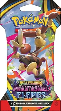 Pokemon TCG Mega Evolution Phantasmal Flames Sleeved Booster Pack - 10 Cards