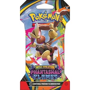Pokemon TCG Mega Evolution Phantasmal Flames Sleeved Booster Pack - 10 Cards