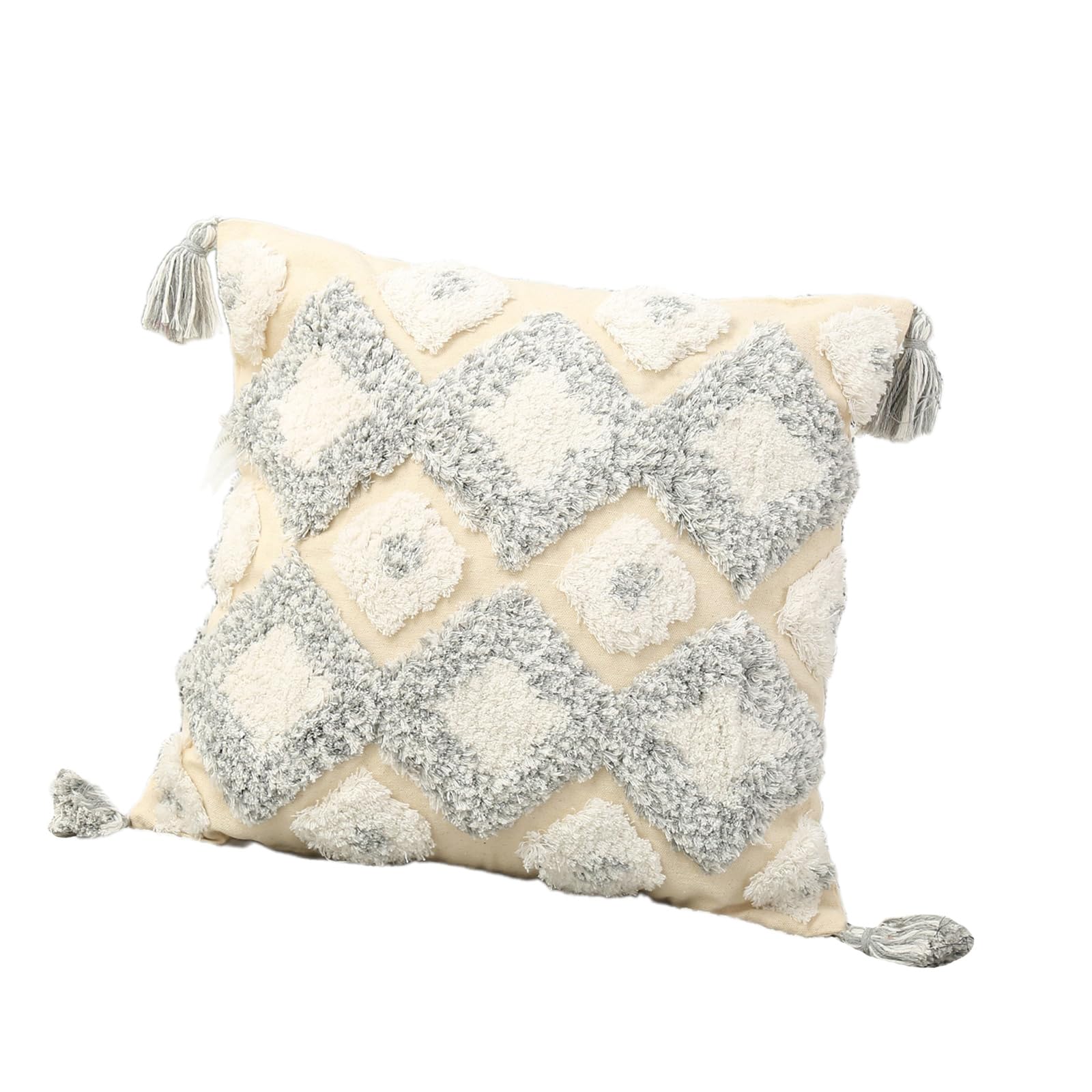 Jazuaiao Decorative Pillow Covers Case Decorative Tassels Designing for Sofa Couch Bed Living Room Home Decoration 45x45cm Tufted Throw