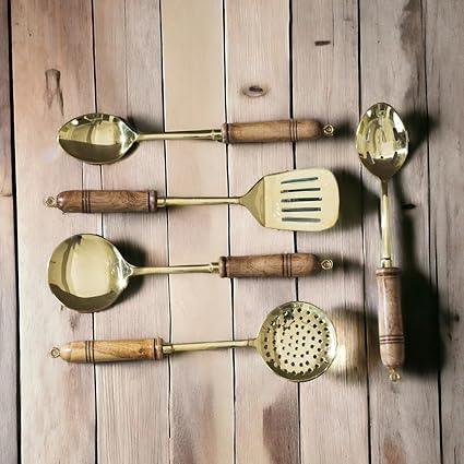 100% Pure Brass Serving Spoons Traditionally Known As 