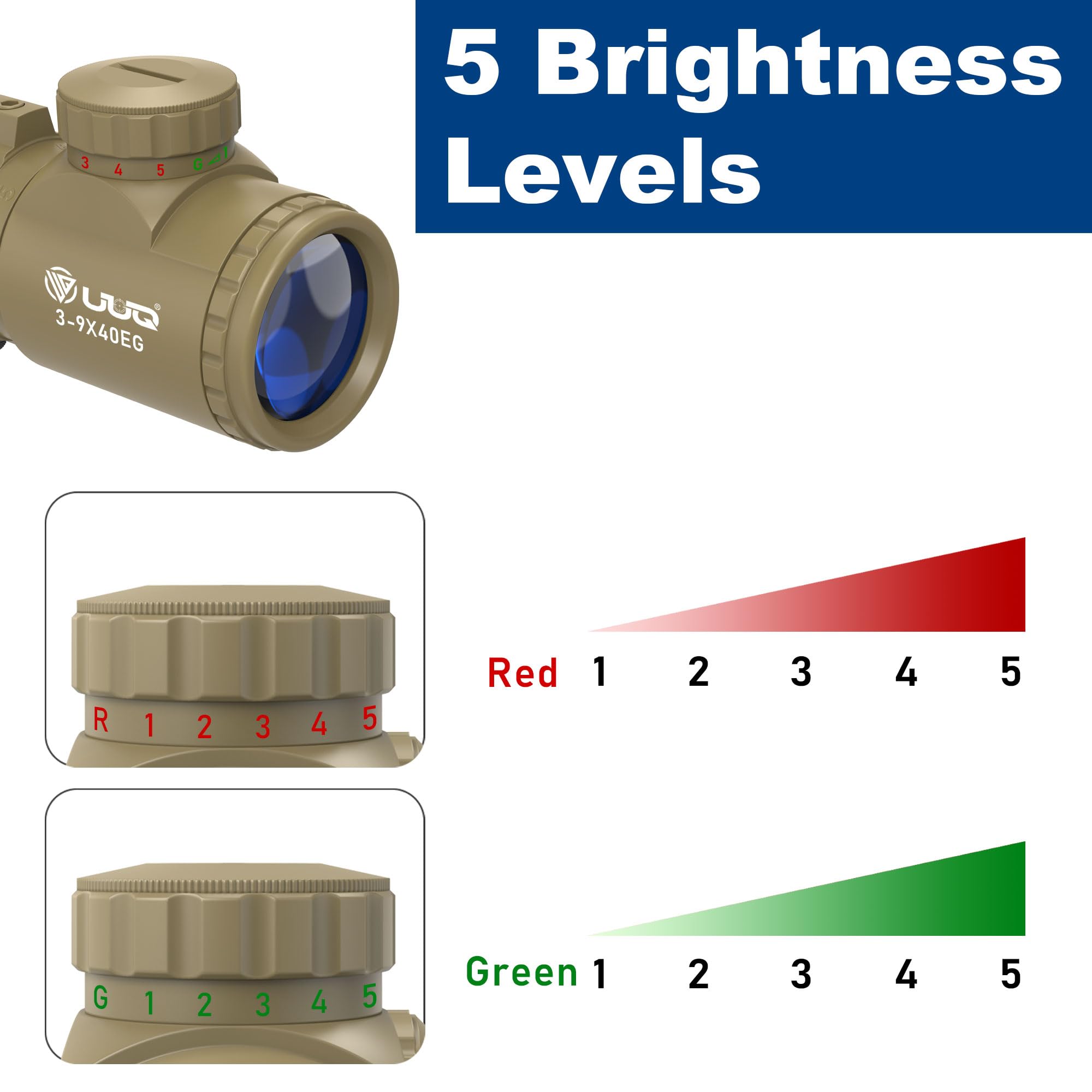 Air UUQ 3-9x40 - Red/Green Illuminated Reticle With Rangefinder ...