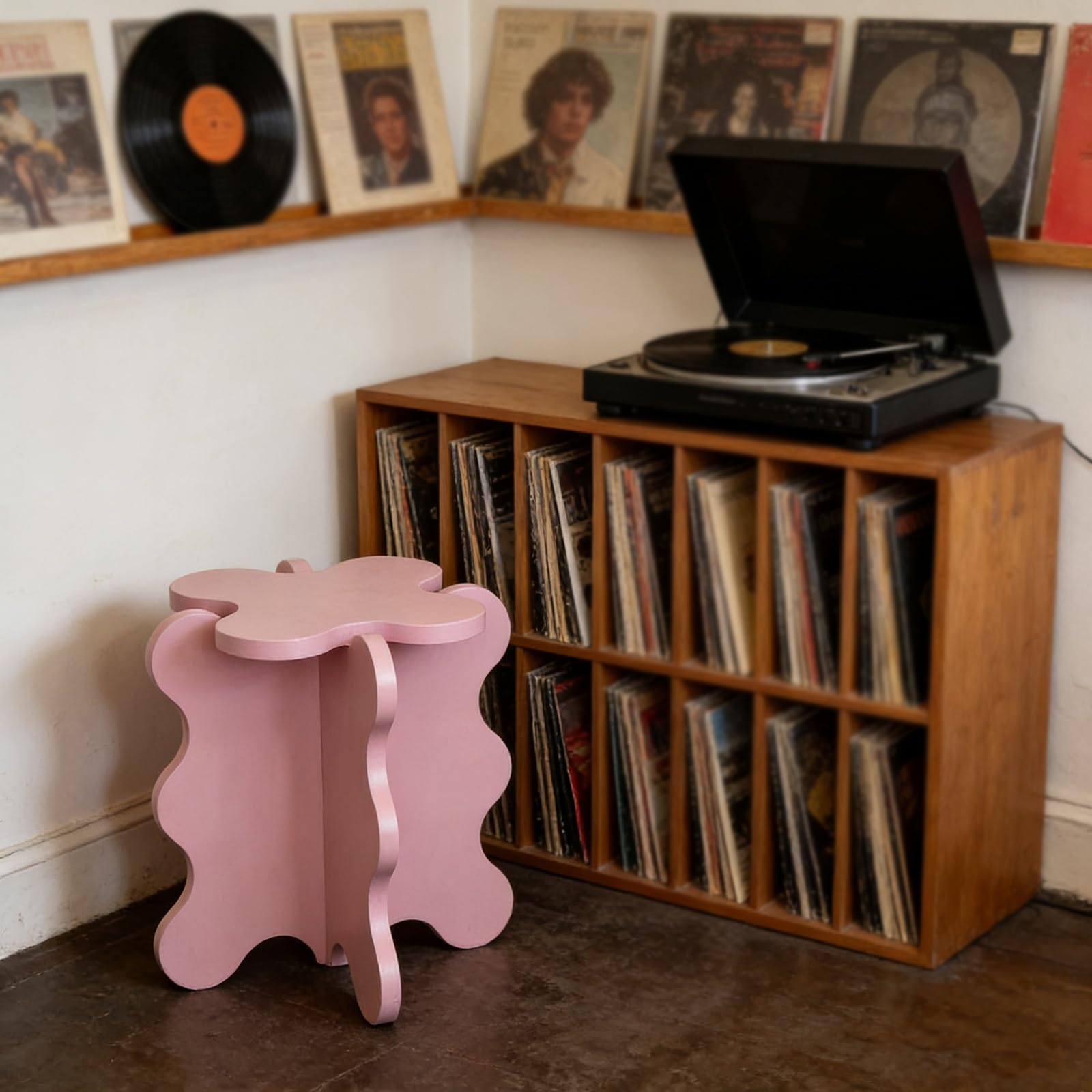 Cytrusowy Stół Płatków, Żółto-Pomarańczowy Stół Kwiatowy z Detalami Owocowymi do Śniadaniowego Kącika w Kuchni(Pink)
