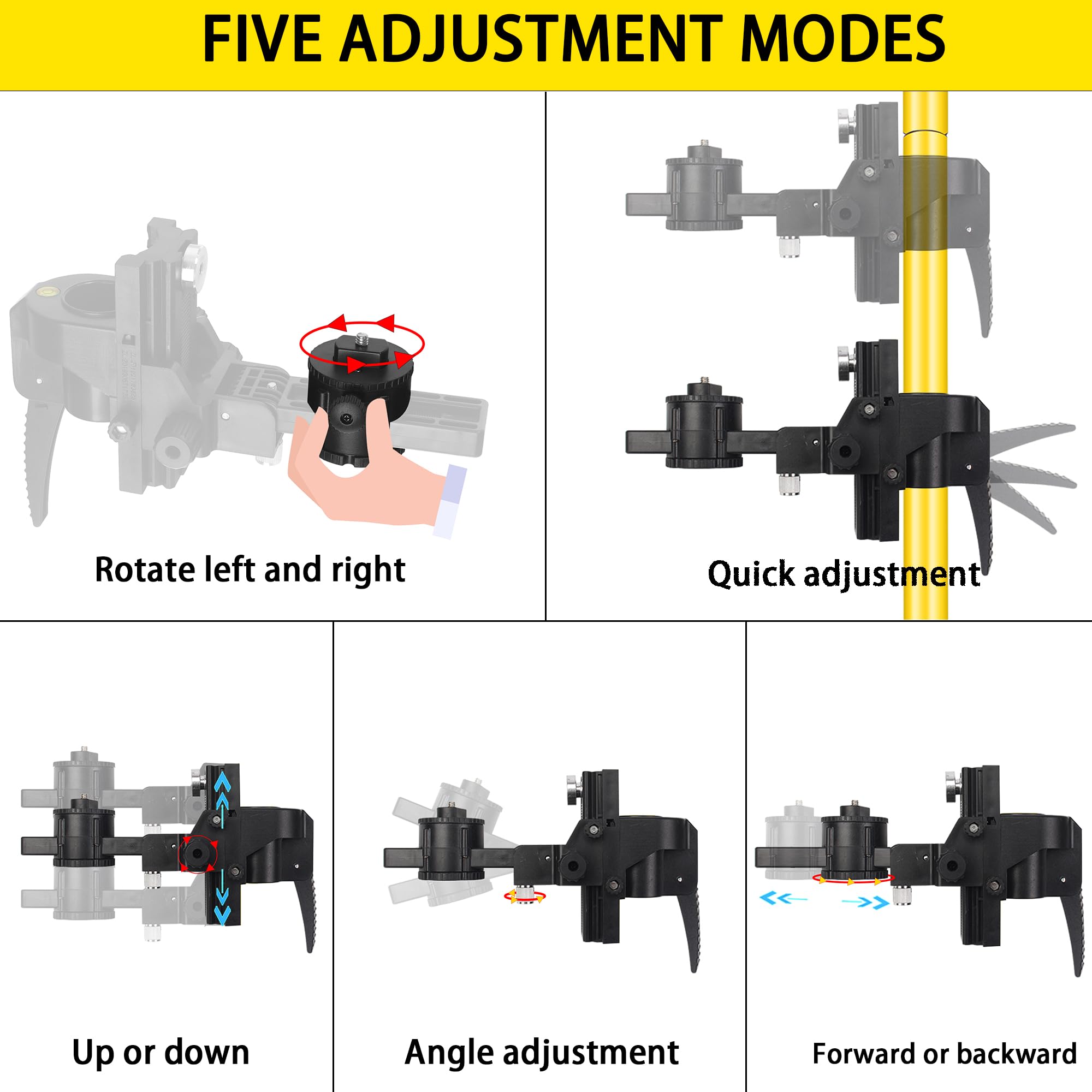 Multifunctional Laser Level Pole - 13.77ft -3