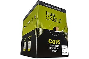 TRUE CABLE Cat6 Riser CMR 1000ft UTP Ethernet Cable