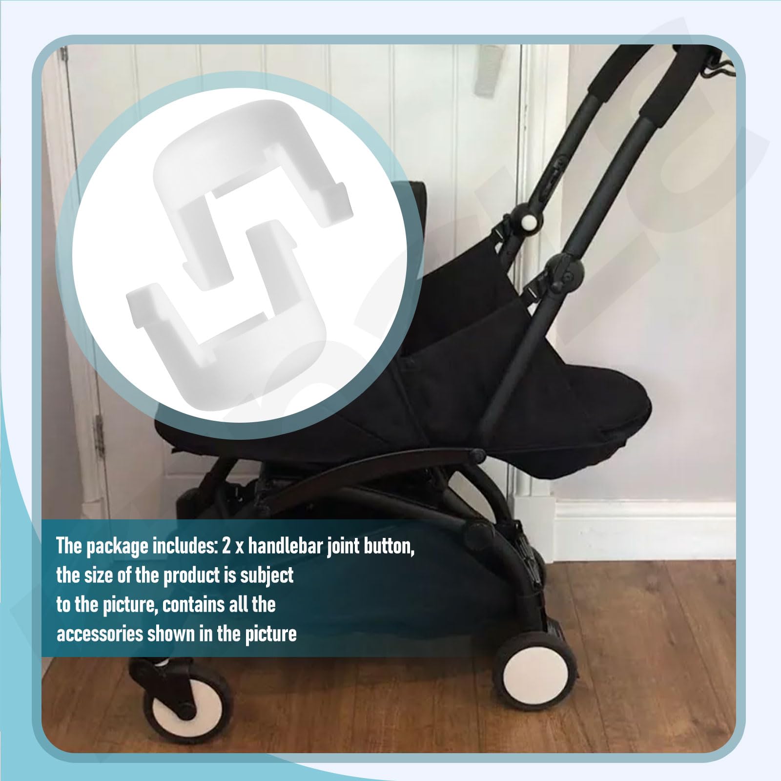 KINTLE 2 Pack White Button for Yoyo/Yoyo+ / Yoyo² Babyzen Stroller Pushchair Allowing You to fold The Handlebar, Handlebar Joint Button Stroller Replacement Parts for Babyzen Strollers Accessories : Toys &