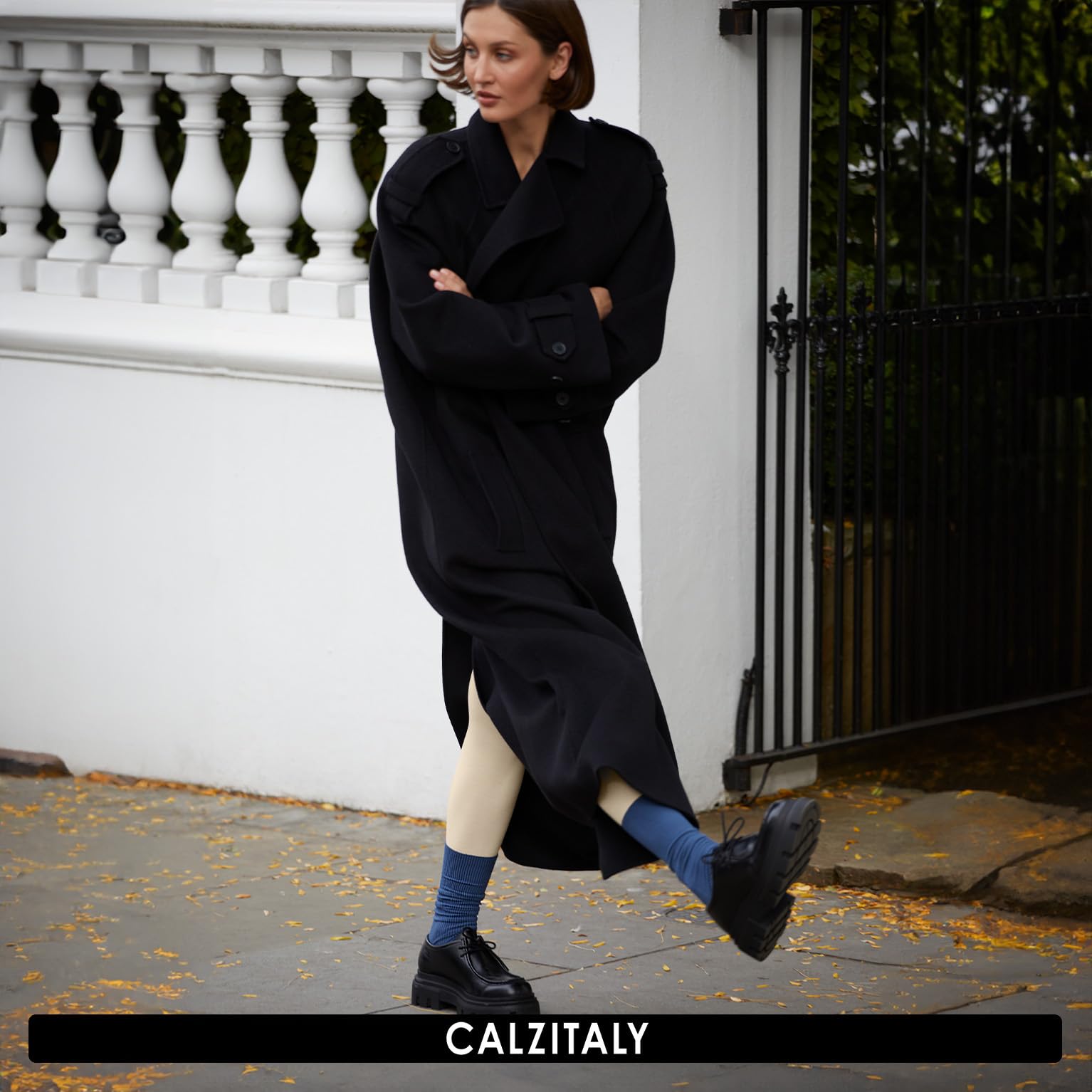 CALZITALY Ciepły Kobiety Collants en Laine Mate pour Femme | Collants en Cachemire | Chaussettes de Couverture | 150 Den | Noir, Bleu | S M L Xl (1 w zestawie)