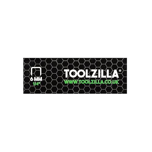 Miniatura 4 de TOOLZILLA Grapas resistentes para pistola de grapas - Paquete de 5,000 grapas galvanizadas Toolzilla de 0.236 in (corona estrecha). Perfecto para
