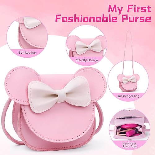 Vista 16 de Juego de monedero para niñas pequeñas con juguetes de maquillaje, juguetes para niñas pequeñas para regalos de niñas de 3, 4, 5, 6, 7 años, bolso