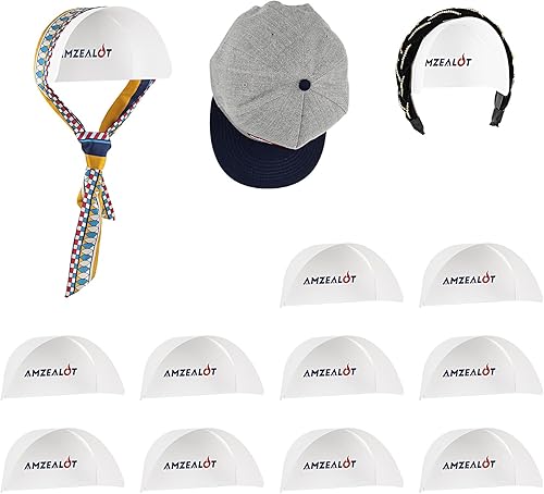 Miniatura 2 de amzealot Percheros adhesivos para armario paquete de 10 colgante minimalista para sombreros organizador de sombreros montaje en pared adecuado para