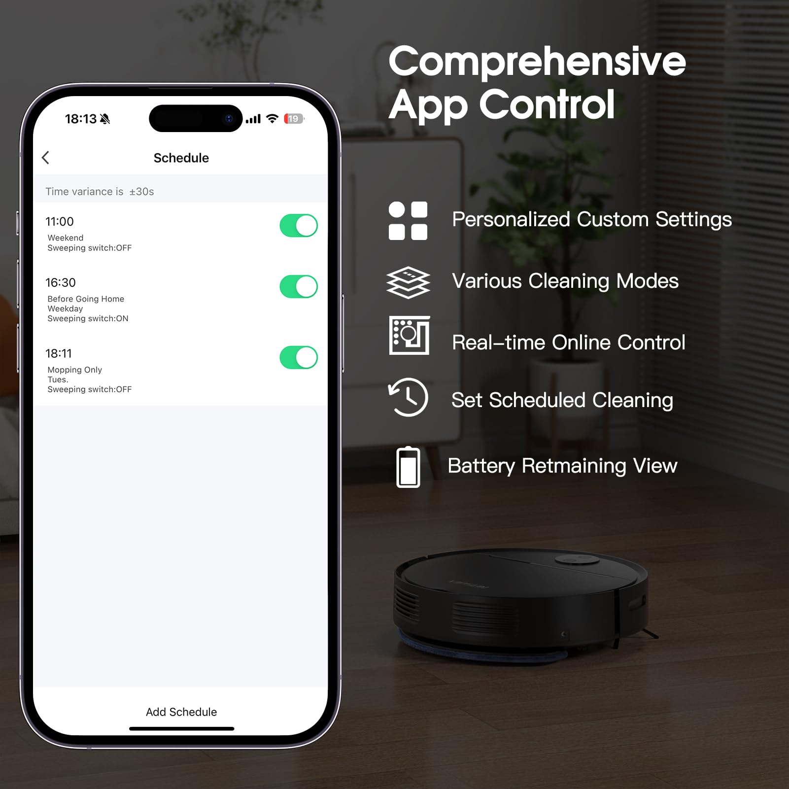Robot aspirador y trapeador combinado con succión de 4000 Pa, aplicación/voz/control remoto, aspiradoras robóticas con ajuste personalizado, carga automática, evitar obstáculos, robot 3