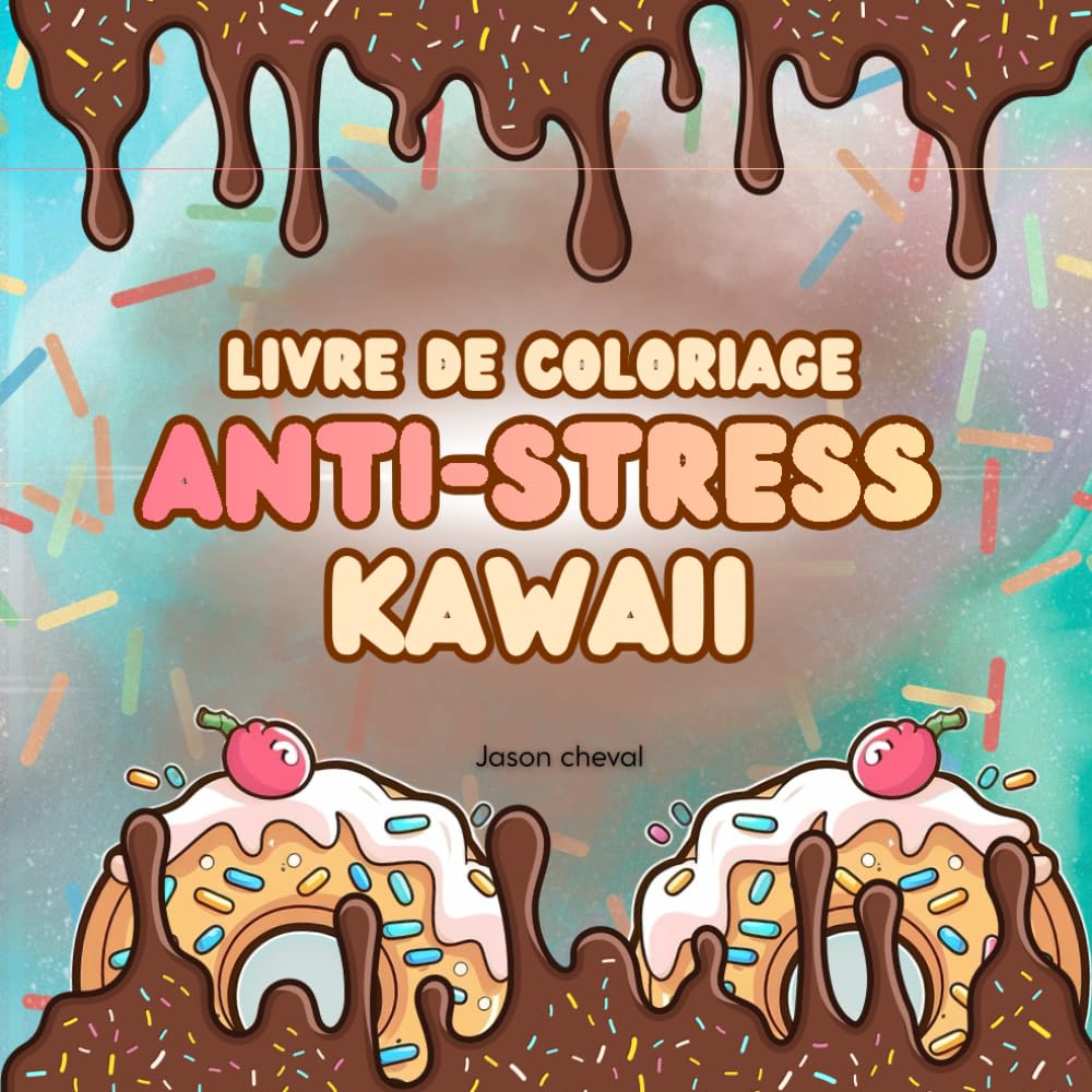 KAWAII PÂTISSERIE THÉRAPIE: Livre de Coloriage Anti-Stress pour Adultes – 50 Gâteaux et Pièces Montées Gourmandes à Colorier pour Relaxation et ... Créations – Série de coloriages mignons)