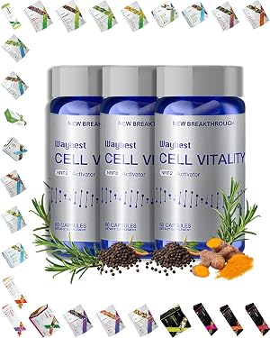 Oxidative Stress Relief Formula by Waybest Cell Vitality NRF2 Activator 180 Vegan Capsules Nutritional Antioxidant Anti-Aging Health Supplements