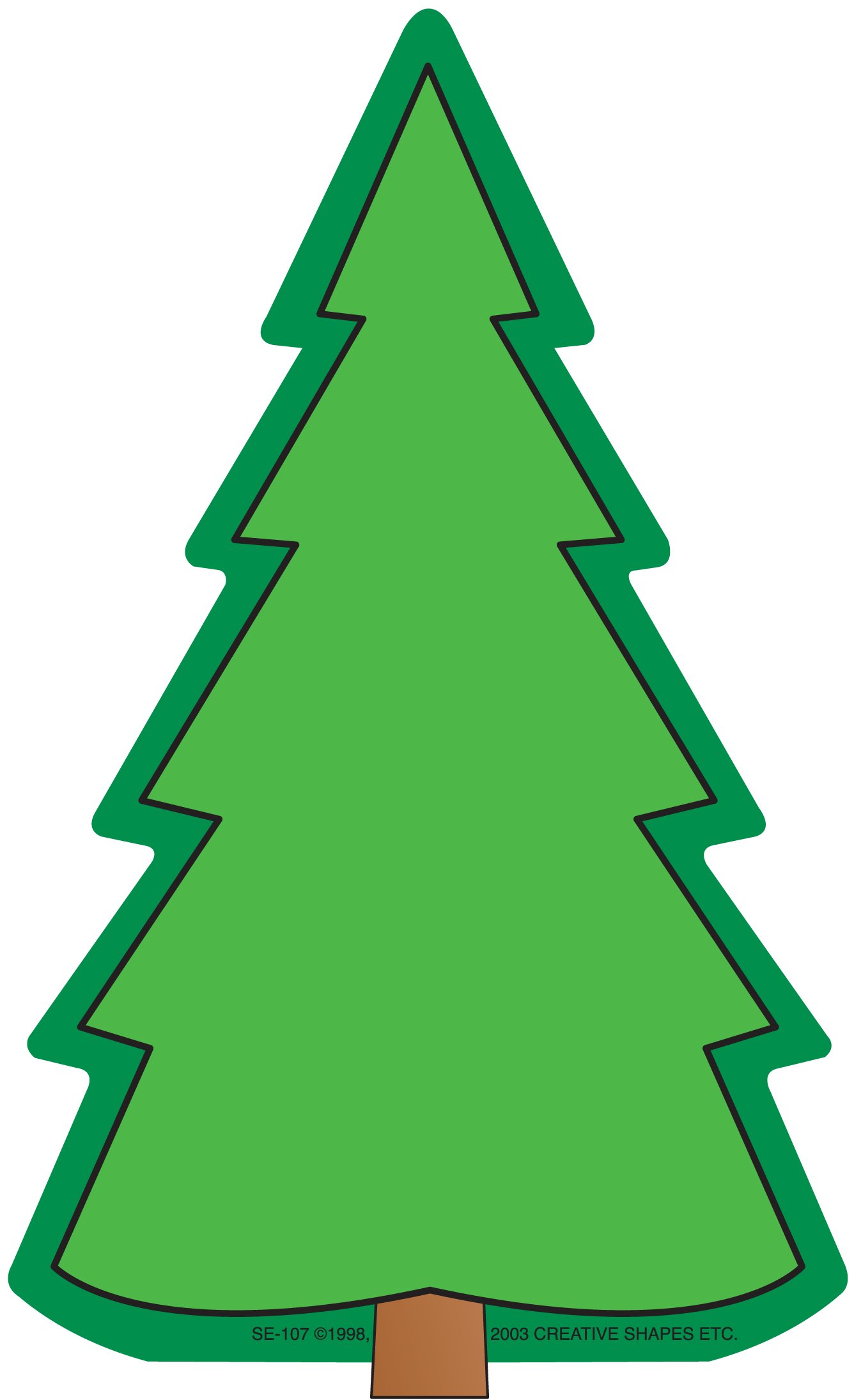 SHAPES ETC. 50 Sheets Fir Tree Large Notepad 5inx7in Christmas Tree/Winter Celebrations Décor Bulletin Board Decorations Kids Classroom Crafts Teacher