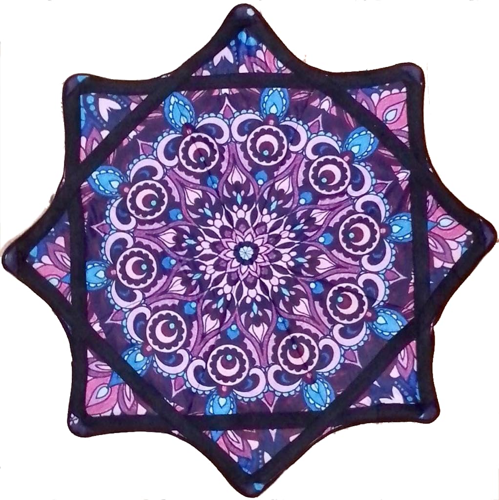 Zeekio Star - Spinning Cloth - Juggling and Skill Toy (Flower Power (Purple and Blue))