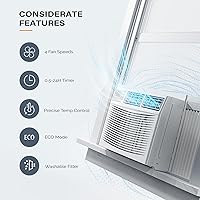 Vista 5 de ROVSUN - Aire acondicionado para ventana de 12000 BTU con función de calor, unidad de aire acondicionado y calentador combo con control inteligente